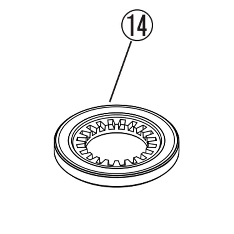 14.グリップスペーサーＬ [グリップヒーター：補修部品]