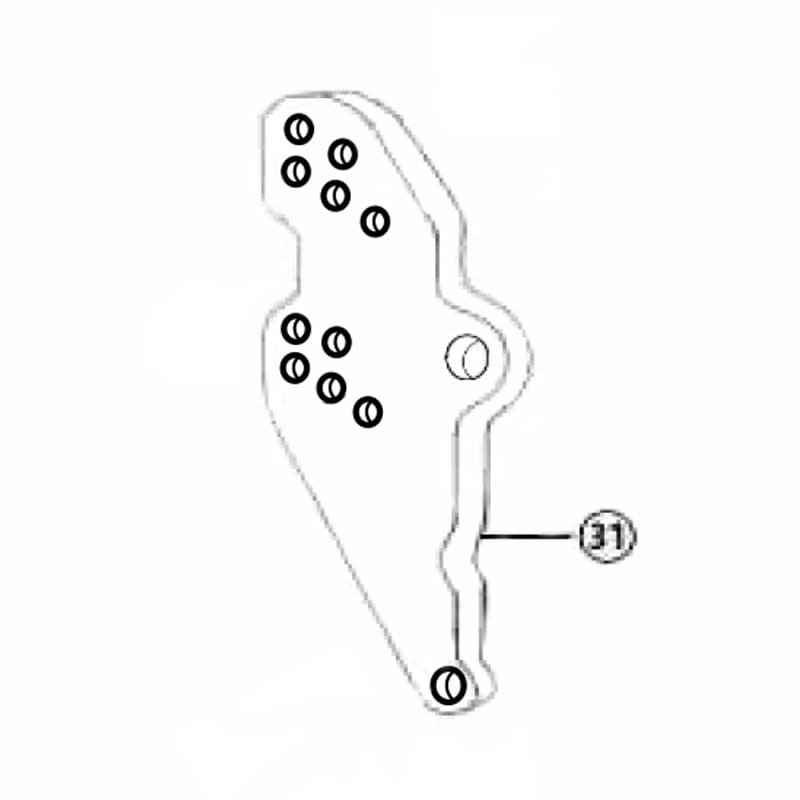 【レース専用】31. PLATE RH STEP BASE[バックステップキット補修部品]