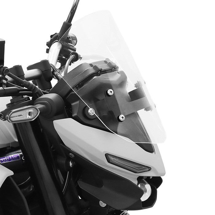 【6月末発売予定】MT-25 RG95J RG74J  MT-03 RH25J RH21J メーターバイザーミドルセット（クリア）＋取り付けキット