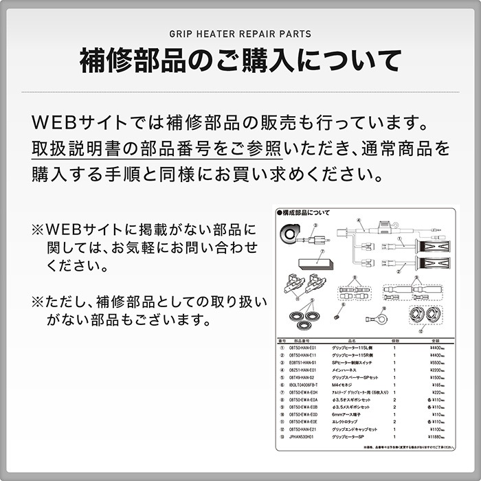 NMAX SED6J SE86J グリップヒーターSP | エンデュランス パーツカタログ