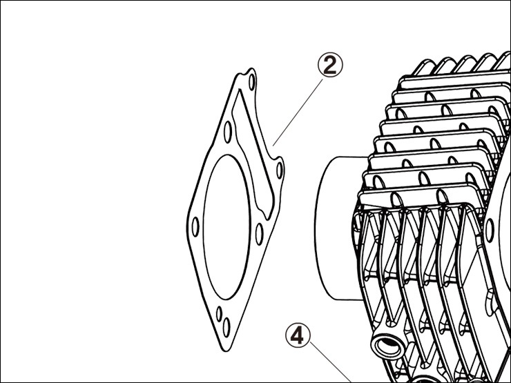 2. GASKET, CYLINDER [GROM グロム ボアアップキット(ED12100K26xx