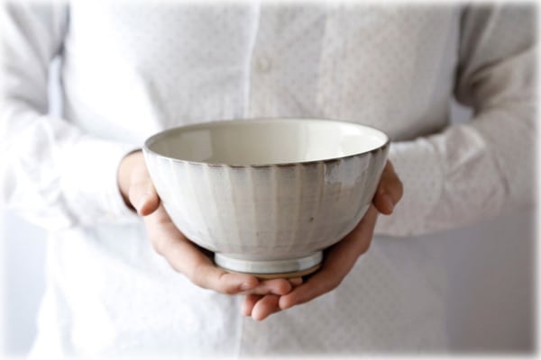 小石原焼 マルダイ窯 どんぶり(シンプル刷毛目 白)