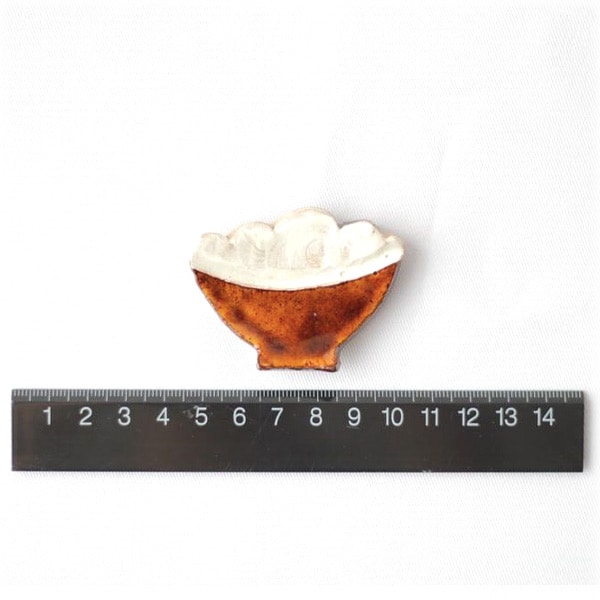 小石原焼 圭秀窯 山盛りご飯箸置き(飴釉)