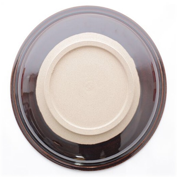 小石原焼 圭秀窯 刷毛目皿(飴釉)