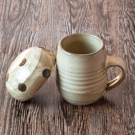 小石原焼 ヤママル窯 きのこカップ 小(茶)