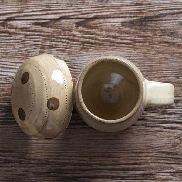 小石原焼 ヤママル窯 きのこカップ 小(茶)