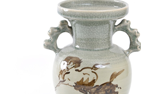 大堀相馬焼 松永窯 耳付き花瓶(大) | すべての商品 | 縁器屋