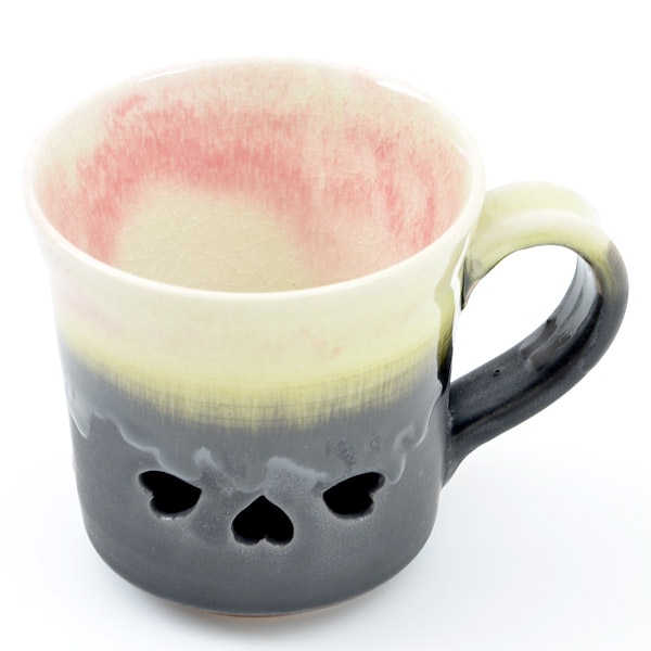 大堀相馬焼 松永窯 二重コーヒーマグ 夫婦揃えペアセット