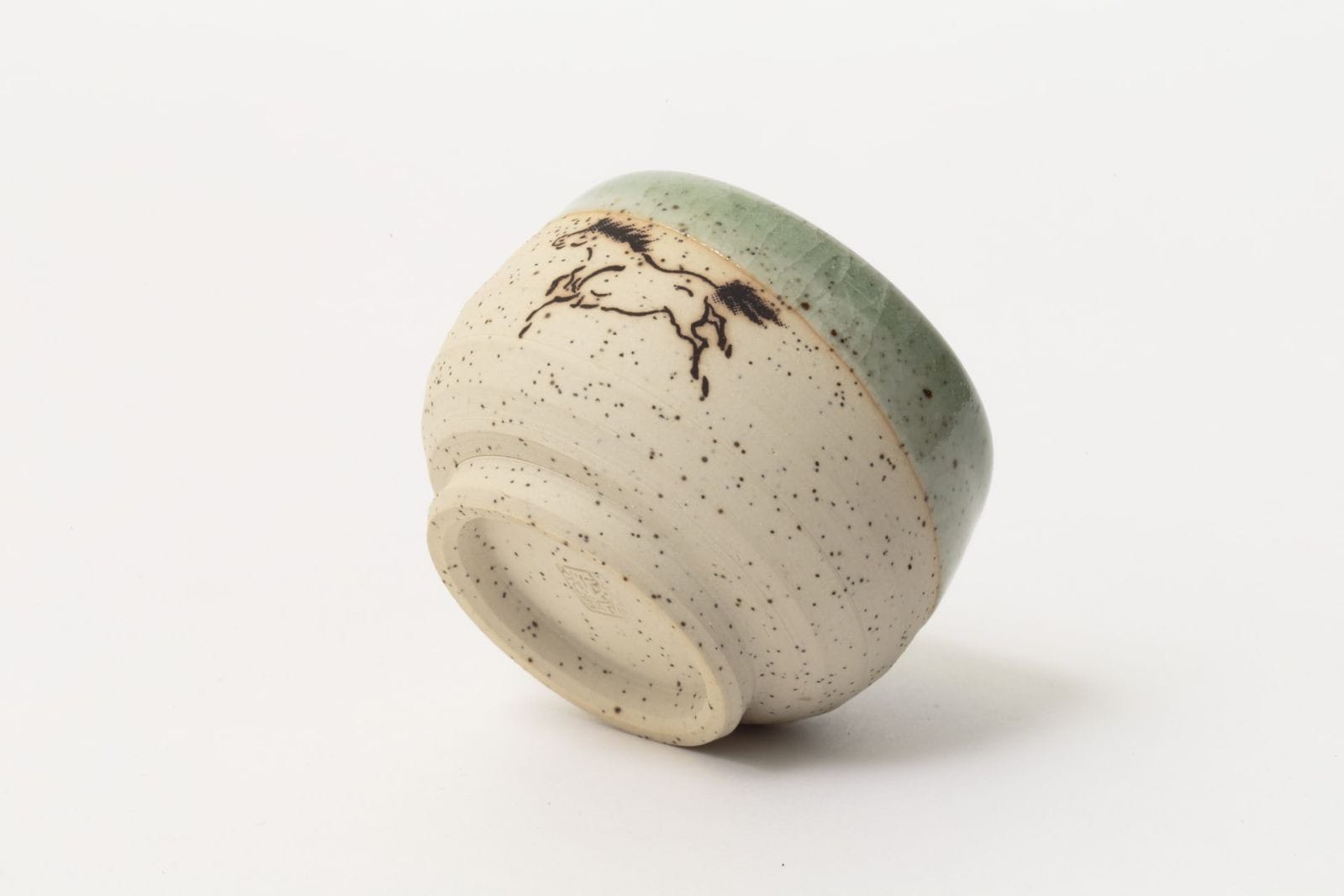 大堀相馬焼 松永窯 砂鉄ぐい呑み(グリーン)