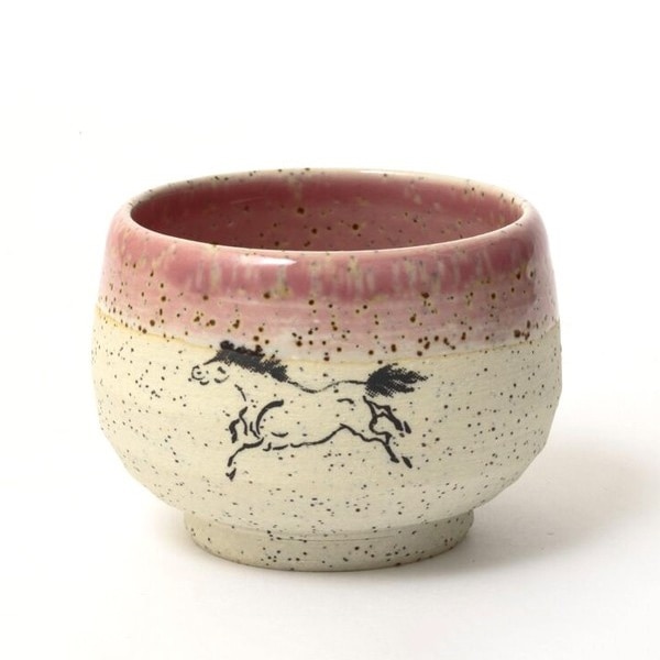 大堀相馬焼 松永窯 砂鉄ぐい呑み(ピンク)