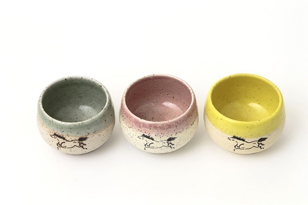 大堀相馬焼 松永窯 砂鉄ぐい呑み3色セット