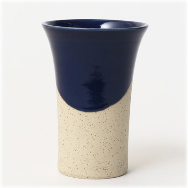 大堀相馬焼 松永窯 中タンブラー (コバルトブルー)