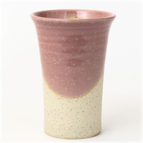 大堀相馬焼 松永窯 中タンブラー(ピンク)