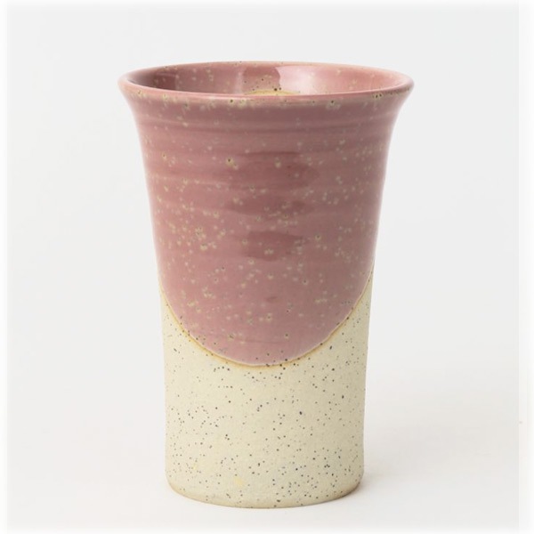大堀相馬焼 松永窯 小タンブラー(ピンク)