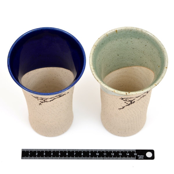 大堀相馬焼 松永窯 大タンブラー 2色ペアセット