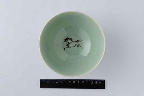 大堀相馬焼 松永窯 飯碗 青磁色(大)