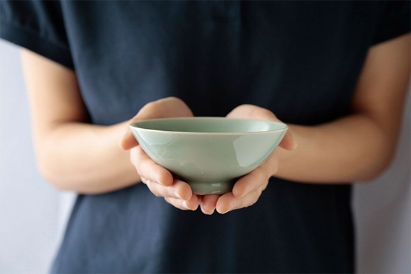 大堀相馬焼 松永窯 飯碗 青磁色 夫婦茶碗 揃えペアセット