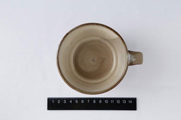 小石原焼 ヤママル窯 水玉スープカップ(茶)