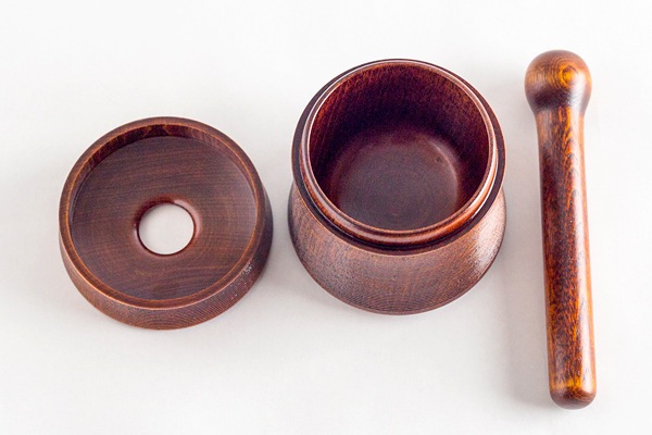 山中漆器 うるしの器あさだ 天然木お茶ミル 千筋