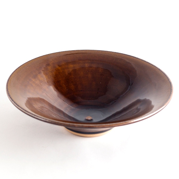 小石原焼 マルダイ窯　飴釉6寸皿