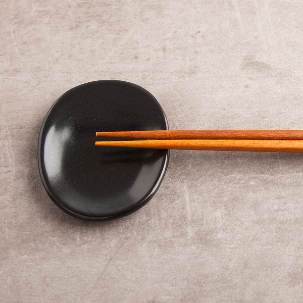 大堀相馬焼 松永窯 箸置き小皿 ブラック