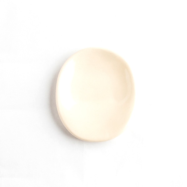 大堀相馬焼 松永窯 箸置き小皿 アイボリー