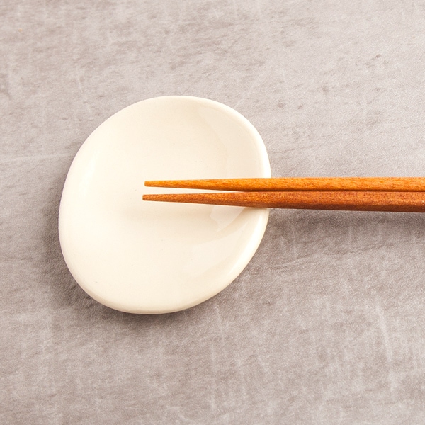 大堀相馬焼 松永窯 箸置き小皿 アイボリー