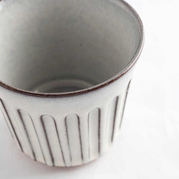 小石原焼 マルダイ窯 しのぎコップ(大)