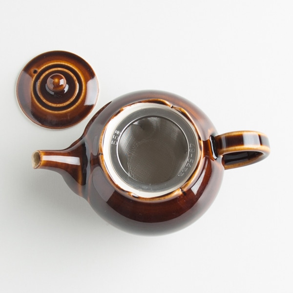 大堀相馬焼 吉田直弘 飴釉稜花急須