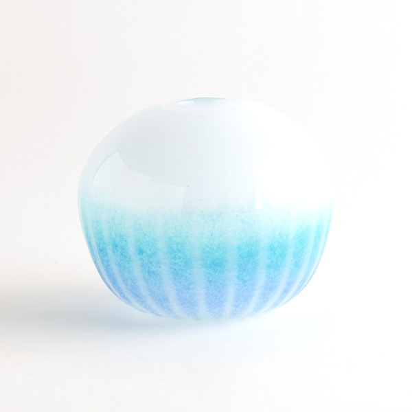 琉球ガラス グラスアート藍 LAGOON 花器 (ラッピング・熨斗不可)