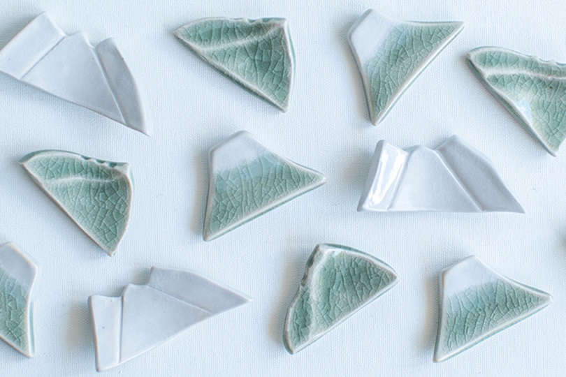 大堀相馬焼 松永窯 山の箸置き 安達太良山