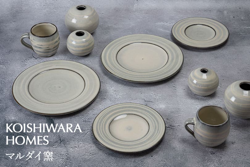 KOISHIWARA HOMES マルダイ窯 花器（ホワイト）【S】