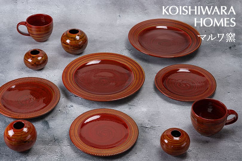 KOISHIWARA HOMES マルワ窯 花器（レッド）【S】 | メーカー,小石原焼