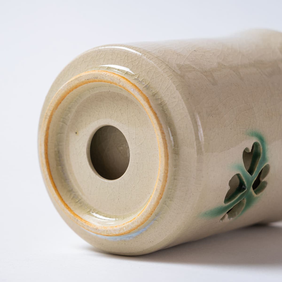 大堀相馬焼 松永窯 二重湯呑み【アイボリー】大