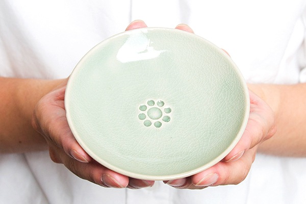 大堀相馬焼 かわらけ 緑