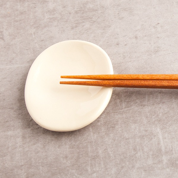 大堀相馬焼 松永窯 箸置き小皿 アイボリー
