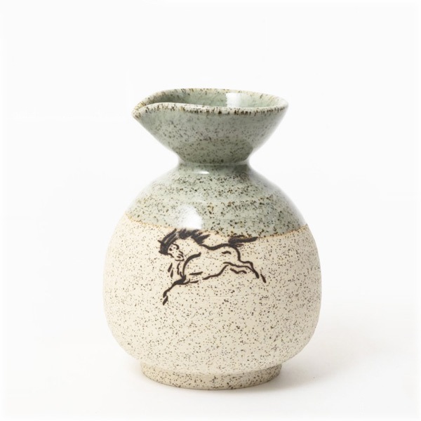 大堀相馬焼 松永窯 砂鉄丸徳利