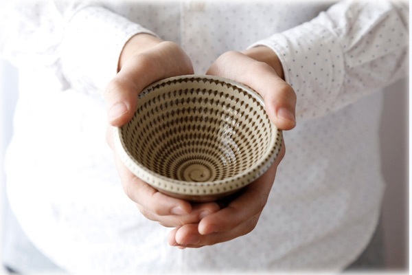 小石原焼 マルダイ窯 飛び鉋3.5寸小鉢