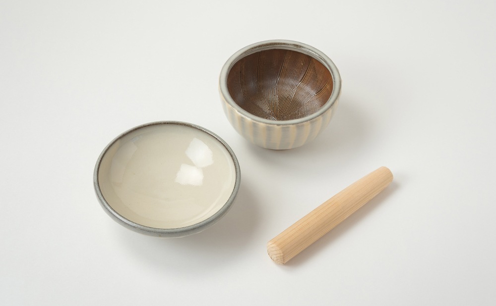 小石原焼 マルダイ窯 離乳食セット（刷毛目）