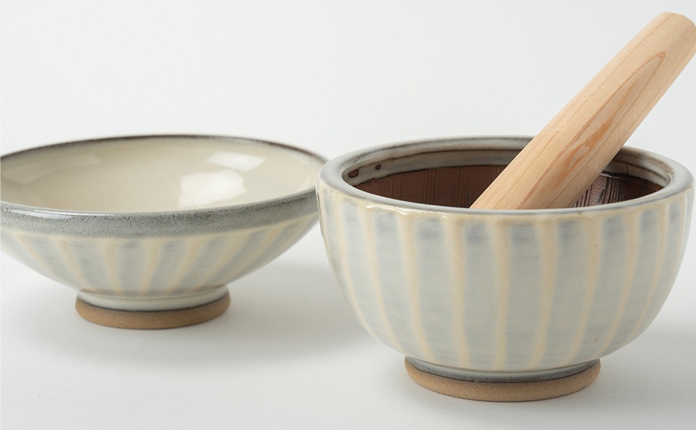 小石原焼 マルダイ窯 離乳食セット（刷毛目）