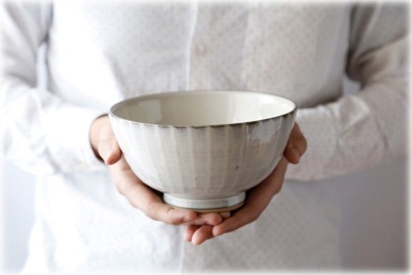 小石原焼 マルダイ窯 どんぶり(シンプル刷毛目 白)