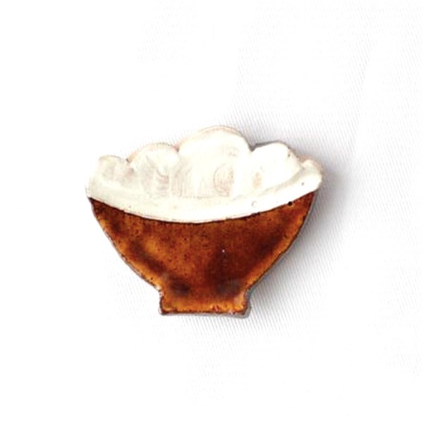 小石原焼 圭秀窯 山盛りご飯箸置き(飴釉)