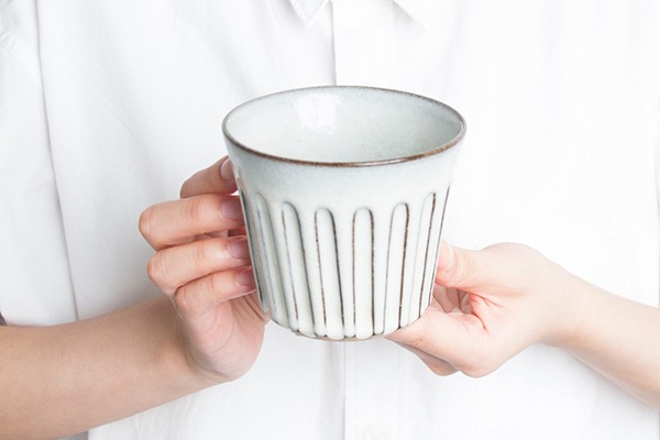 小石原焼 マルダイ窯 しのぎコップ(大)