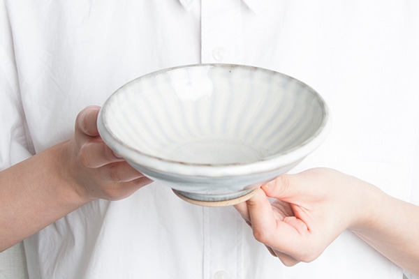 小石原焼 マルダイ窯 5寸刷毛目鉢　白