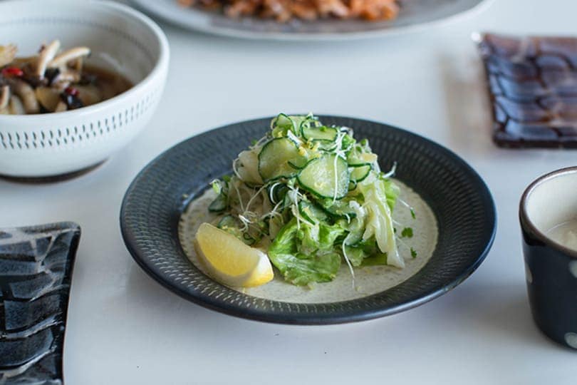 小石原焼 カネハ窯 飛び鉋プレート【大】（茶マット）