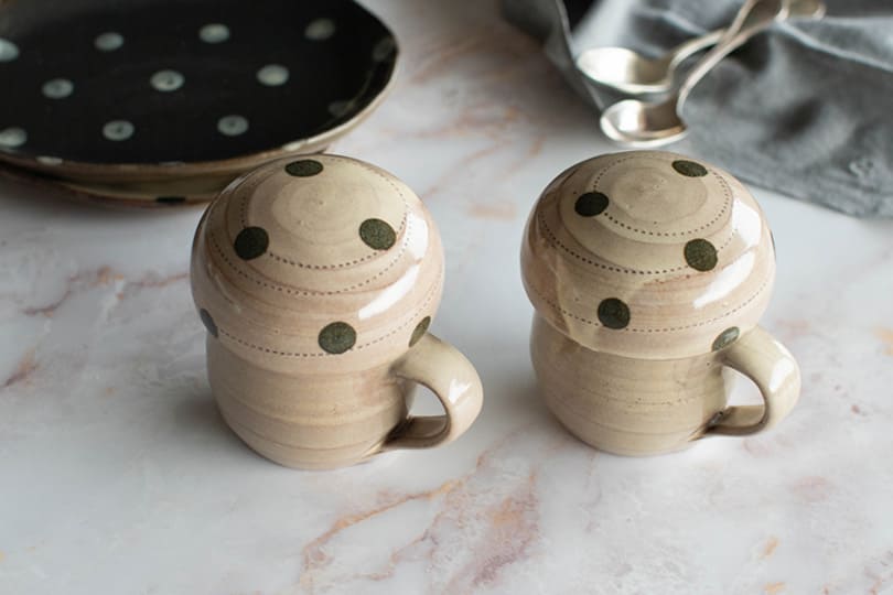 小石原焼 ヤママル窯 きのこカップ 小(茶)