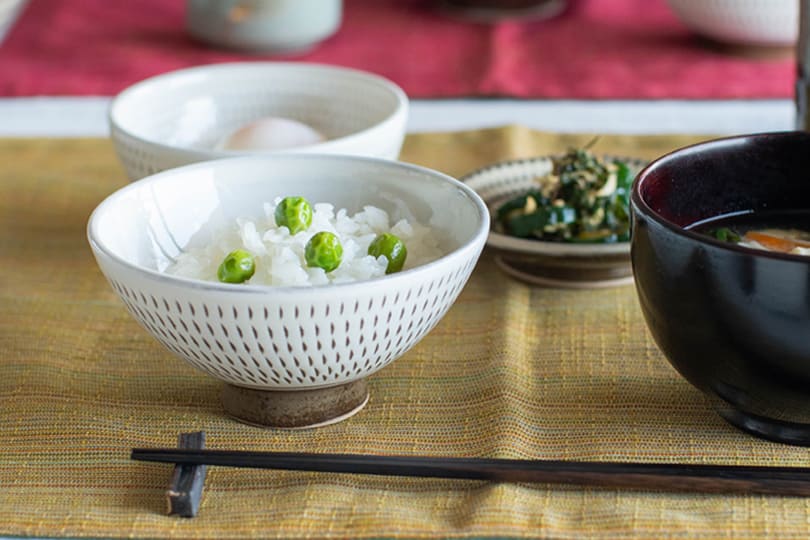 小石原焼 カネハ窯 飛び鉋飯碗(小)