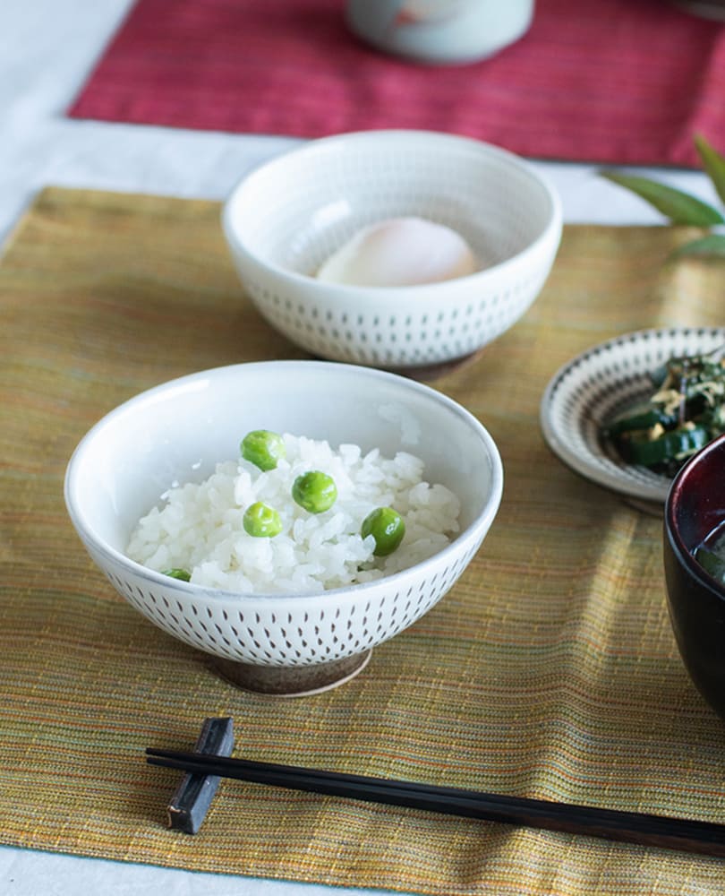 小石原焼 カネハ窯 飛び鉋飯碗(小)