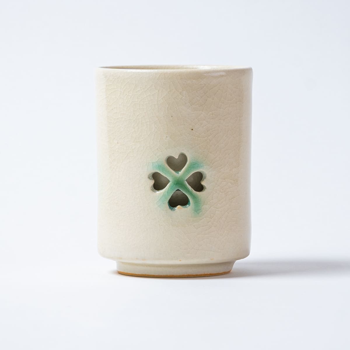 大堀相馬焼 松永窯 二重湯呑み【アイボリー】大