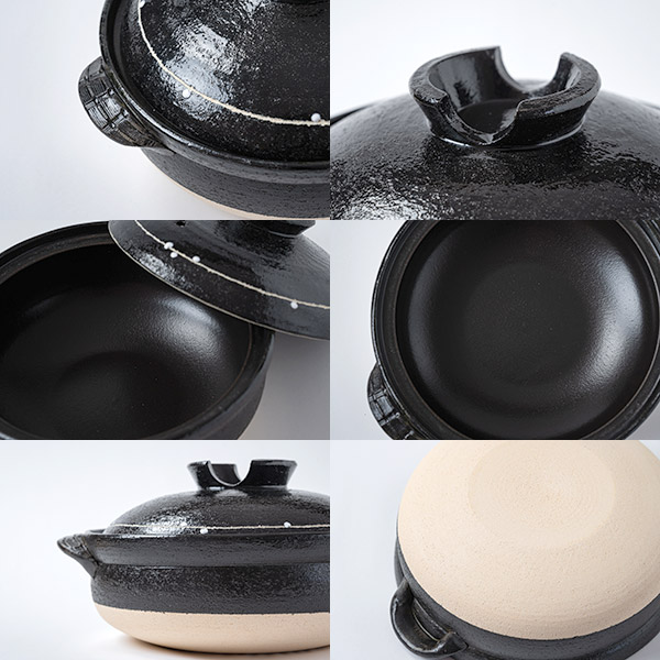 萬古焼 土鍋 一珍かきおとし 9号 (ラッピング・熨斗不可)